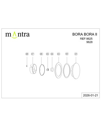 BORA BORA II * APLIQUE LED IP65 10W 3000K NEGRO